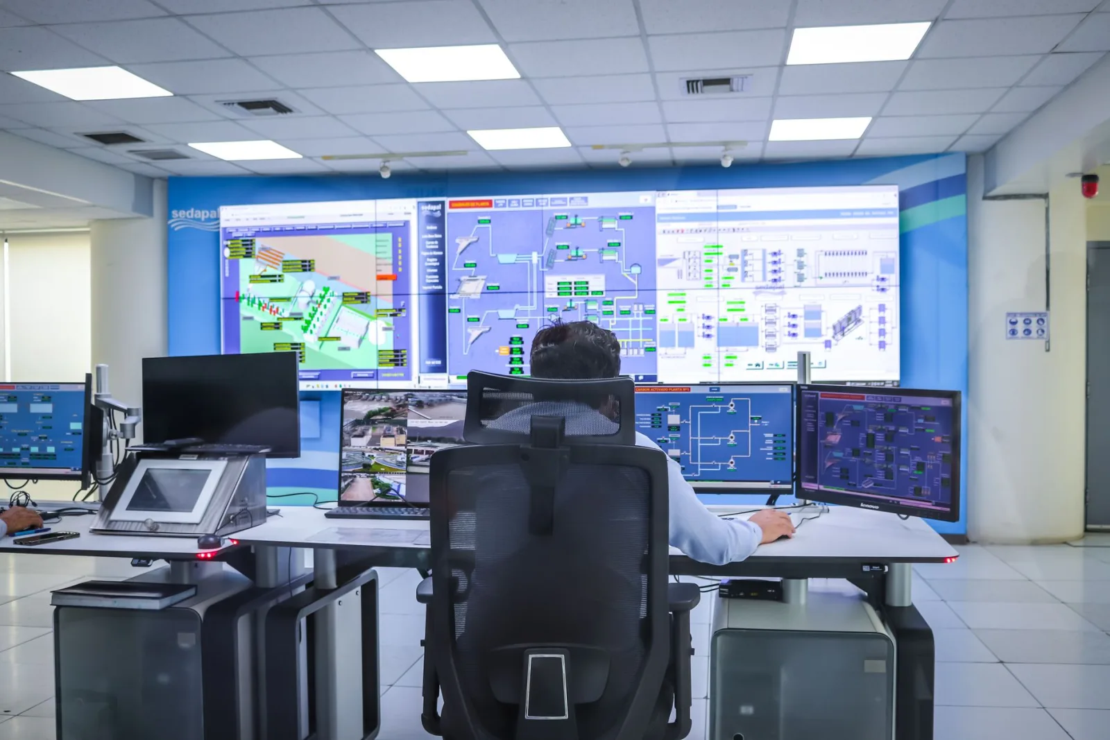 Sala de control: monitorización industrial en tiempo real