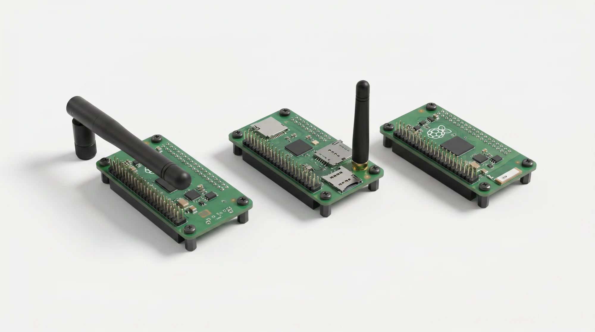 Tres HATs de radio estandarizados para el gateway: LoRaWAN, 4G/NB-IoT y WiFi HaLow