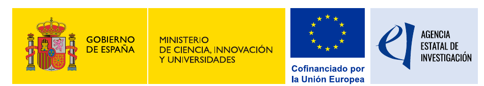 Gobierno de España · Ministerio de Ciencia, Innovación y Universidades · Cofinanciado por la Unión Europea · Agencia Estatal de Investigación